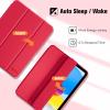 ProCase for iPad (A16) 11th Generation 11 Inch 2025/ iPad 10th Generation 10.9 Inch 2022 Case with Pencil Holder, Hybrid Cover with Soft TPU Back, Supports Touch ID, Auto Wake/Sleep -SkyBlue(Red)