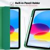 ProCase for iPad (A16) 11th Generation 11 Inch 2025/ iPad 10th Generation 10.9 Inch 2022 Case with Pencil Holder, Hybrid Cover with Soft TPU Back, Supports Touch ID, Auto Wake/Sleep -SkyBlue(Lightgreen)