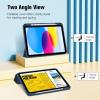 ProCase for iPad (A16) 11th Generation 11 Inch 2025/ iPad 10th Generation 10.9 Inch 2022 Case with Pencil Holder, Hybrid Cover with Soft TPU Back, Supports Touch ID, Auto Wake/Sleep -SkyBlue(Navy)