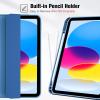 ProCase for iPad (A16) 11th Generation 11 Inch 2025/ iPad 10th Generation 10.9 Inch 2022 Case with Pencil Holder, Hybrid Cover with Soft TPU Back, Supports Touch ID, Auto Wake/Sleep -SkyBlue(Blue)