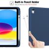 ProCase for iPad (A16) 11th Generation 11 Inch 2025/ iPad 10th Generation 10.9 Inch 2022 Case with Pencil Holder, Hybrid Cover with Soft TPU Back, Supports Touch ID, Auto Wake/Sleep -SkyBlue(Navy)