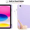 ProCase for iPad (A16) 11th Generation 11 Inch 2025/ iPad 10th Generation 10.9 Inch 2022 Case with Pencil Holder, Hybrid Cover with Soft TPU Back, Supports Touch ID, Auto Wake/Sleep -SkyBlue(Purple)