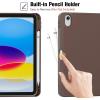 ProCase for iPad (A16) 11th Generation 11 Inch 2025/ iPad 10th Generation 10.9 Inch 2022 Case with Pencil Holder, Hybrid Cover with Soft TPU Back, Supports Touch ID, Auto Wake/Sleep -SkyBlue(Brown)