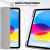 ProCase for iPad (A16) 11th Generation 11 Inch 2025/ iPad 10th Generation 10.9 Inch 2022 Case with Pencil Holder, Hybrid Cover with Soft TPU Back, Supports Touch ID, Auto Wake/Sleep -SkyBlue(Silver)
