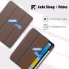 ProCase for iPad (A16) 11th Generation 11 Inch 2025/ iPad 10th Generation 10.9 Inch 2022 Case with Pencil Holder, Hybrid Cover with Soft TPU Back, Supports Touch ID, Auto Wake/Sleep -SkyBlue(Brown)