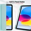 ProCase for iPad (A16) 11th Generation 11 Inch 2025/ iPad 10th Generation 10.9 Inch 2022 Case with Pencil Holder, Hybrid Cover with Soft TPU Back, Supports Touch ID, Auto Wake/Sleep -SkyBlue(Aqua)
