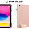 ProCase for iPad (A16) 11th Generation 11 Inch 2025/ iPad 10th Generation 10.9 Inch 2022 Case with Pencil Holder, Hybrid Cover with Soft TPU Back, Supports Touch ID, Auto Wake/Sleep -SkyBlue(Rosegold)