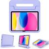 ProCase Kids Case for iPad A16 11th Generation 2025/iPad 10th Generation 2022 with Pencil Holder, iPad 11/10 Case Shockproof Lightweight Cover with Stand Convertible Handle for Children -Magenta(Lightpurple)