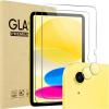 ProCase Screen Protector for iPad A16 2025 11th/10th 2022 Generation (11-inch/10.9), 2 Tempered Glass Films with 2 Camera Lens Protectors -Blue(Clear)