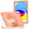 ProCase for iPad 11th Generation A16 2025/iPad 10th Generation Case 10.9 Inch 2022, Heavy Duty Shockproof Rugged Cover with Hand Strap 360 Degree Rotatable Kickstand Protective for iPad 11/10 -Orange(Orange)