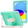ProCase for iPad 11th Generation A16 2025/iPad 10th Generation Case 10.9 Inch 2022, Heavy Duty Shockproof Rugged Cover with Hand Strap 360 Degree Rotatable Kickstand Protective for iPad 11/10 -Orange(Mint)