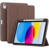 ProCase for iPad (A16) 11th Generation 11 Inch 2025/ iPad 10th Generation 10.9 Inch 2022 Case with Pencil Holder, Hybrid Cover with Soft TPU Back, Supports Touch ID, Auto Wake/Sleep -SkyBlue(Brown)