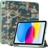 ProCase for iPad (A16) 11th Generation 11 Inch 2025/ iPad 10th Generation 10.9 Inch 2022 Case with Pencil Holder, Hybrid Cover with Soft TPU Back, Supports Touch ID, Auto Wake/Sleep -SkyBlue(CamoNavy)