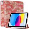 ProCase for iPad (A16) 11th Generation 11 Inch 2025/ iPad 10th Generation 10.9 Inch 2022 Case with Pencil Holder, Hybrid Cover with Soft TPU Back, Supports Touch ID, Auto Wake/Sleep -SkyBlue(CamoPink)