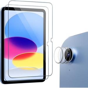 ProCase 2+3 Pack Tempered Screen Protector for iPad (A16) 11th 2025 / iPad 10th Generation with Camera Lens Protector, Protective Glass Film Guard for iPad 11″/10.9″ 2025/2022(2)