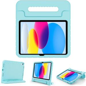 ProCase Kids Case for iPad A16 11th Generation 2025/iPad 10th Generation 2022 with Pencil Holder, iPad 11/10 Case Shockproof Lightweight Cover with Stand Convertible Handle for Children -Magenta(Aqua)