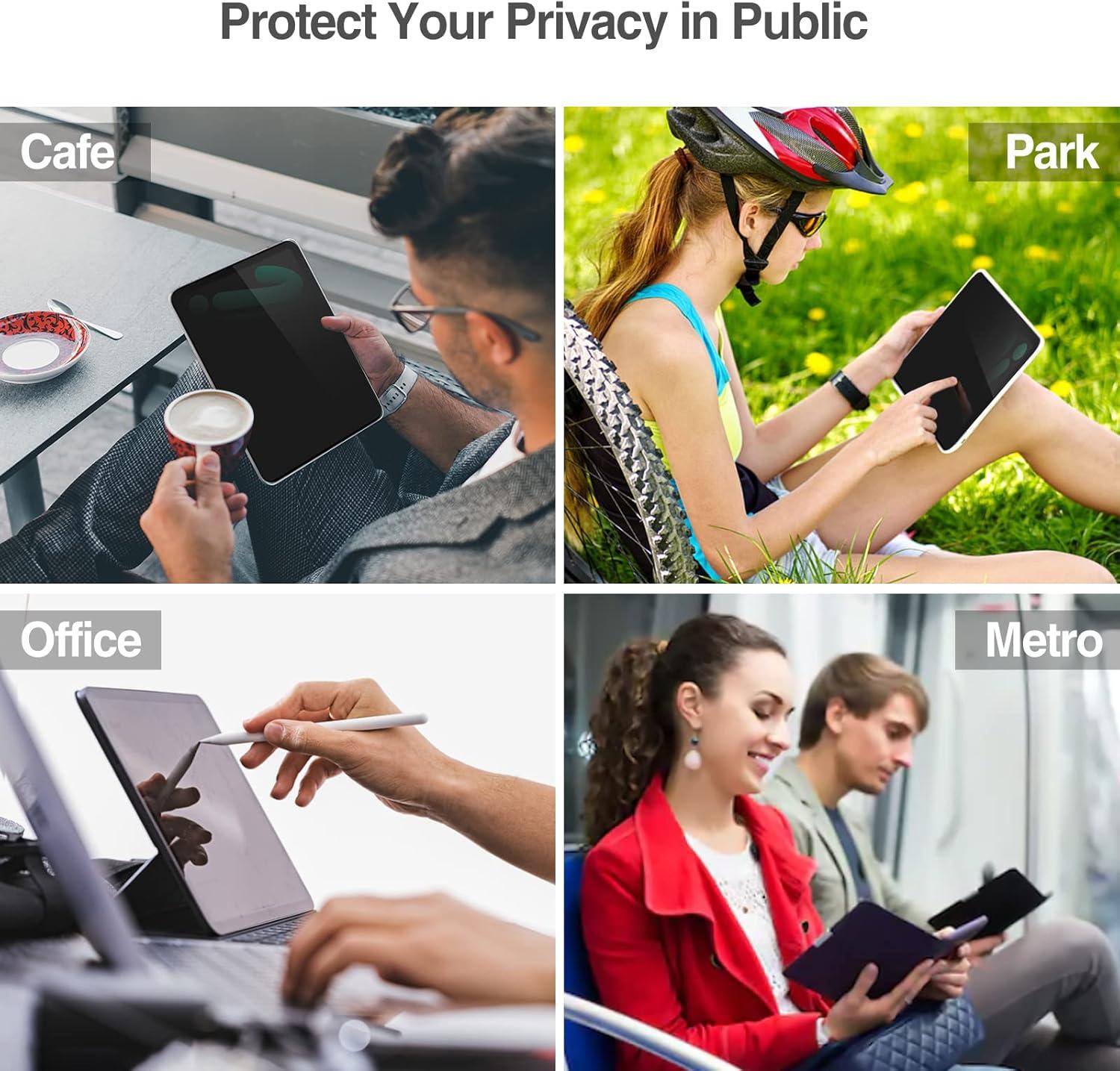 image:imageProCase 4Way Privacy Screen Protector for iPad Mini 7thA17 Pro 2024 Mini 6th Generation 83 2021 360 Degree AntiSpy Tempered Glass Film Guard for iPad Mini 7 6 83 Inch