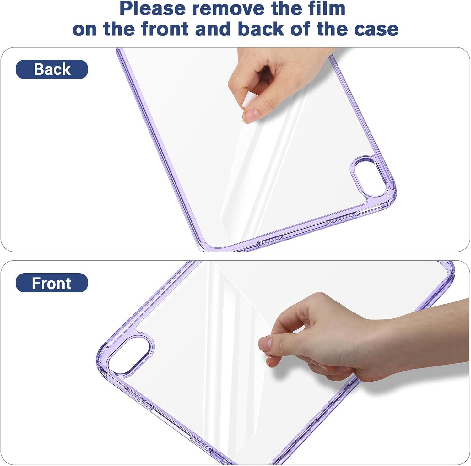 image:imageProCase Clear Case for iPad mini 7thA17 Pro 2024 Mini 6th Generation 83 2021 Slim Light Transparent AntiYellow Back Cover for iPad mini 7 6 83 Inch CleargreyClearpurple