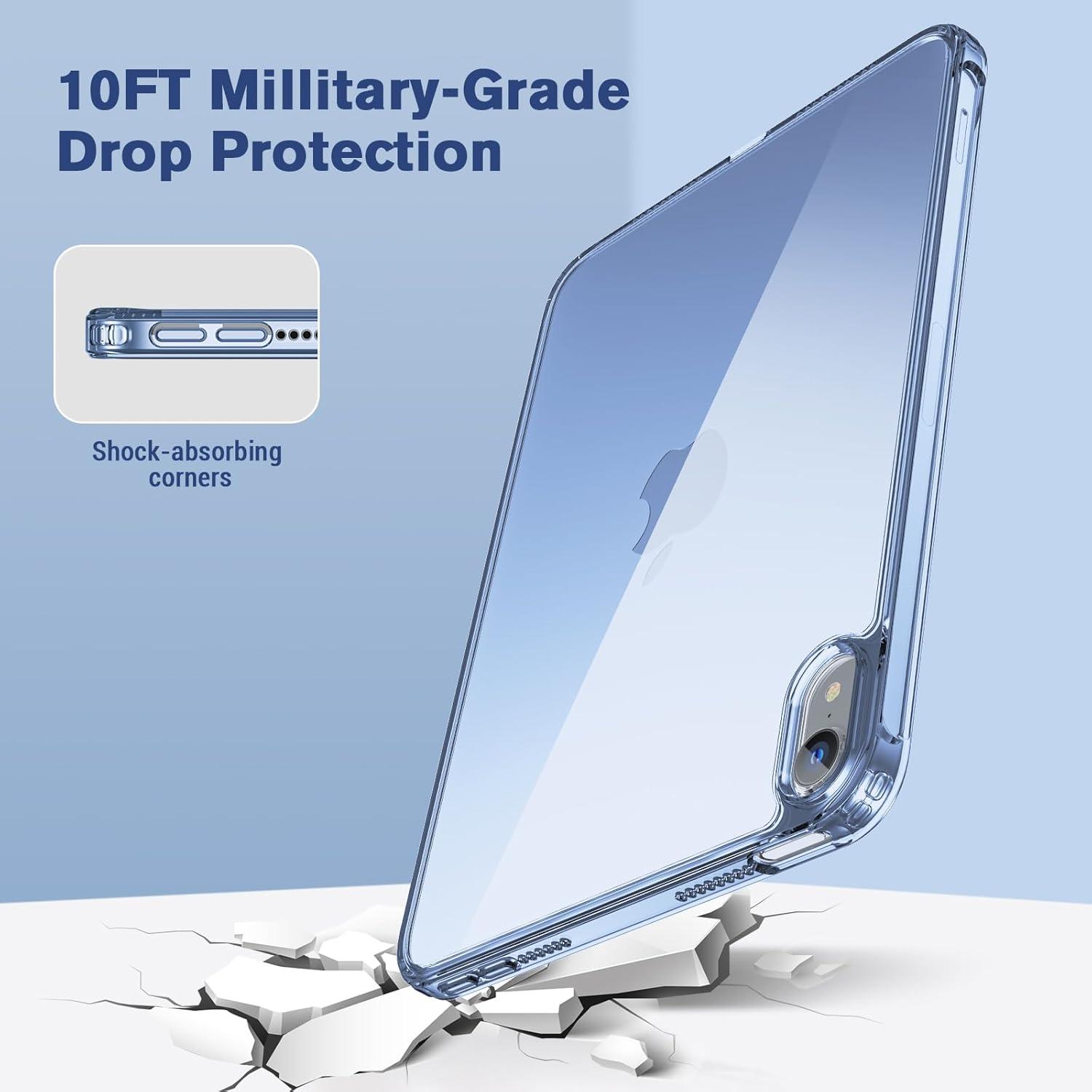 image:imageProCase Clear Case for iPad mini 7thA17 Pro 2024 Mini 6th Generation 83 2021 Slim Light Transparent AntiYellow Back Cover for iPad mini 7 6 83 Inch CleargreyClearnavy