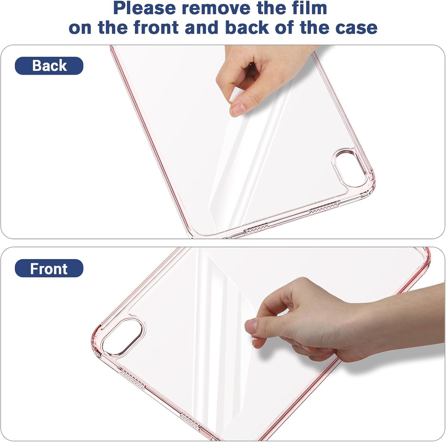 image:imageProCase Clear Case for iPad mini 7thA17 Pro 2024 Mini 6th Generation 83 2021 Slim Light Transparent AntiYellow Back Cover for iPad mini 7 6 83 Inch CleargreyClearpink