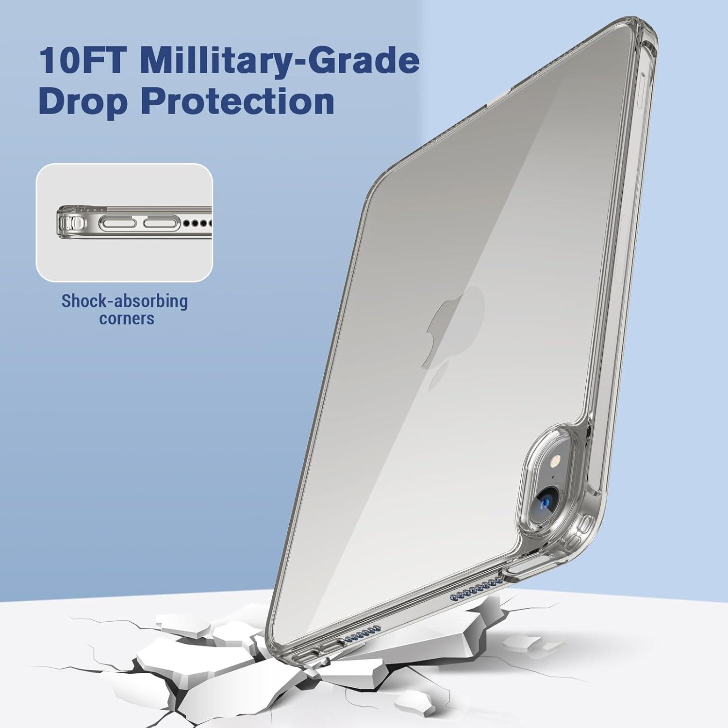 image:imageProCase Clear Case for iPad mini 7thA17 Pro 2024 Mini 6th Generation 83 2021 Slim Light Transparent AntiYellow Back Cover for iPad mini 7 6 83 Inch CleargreyCleargrey