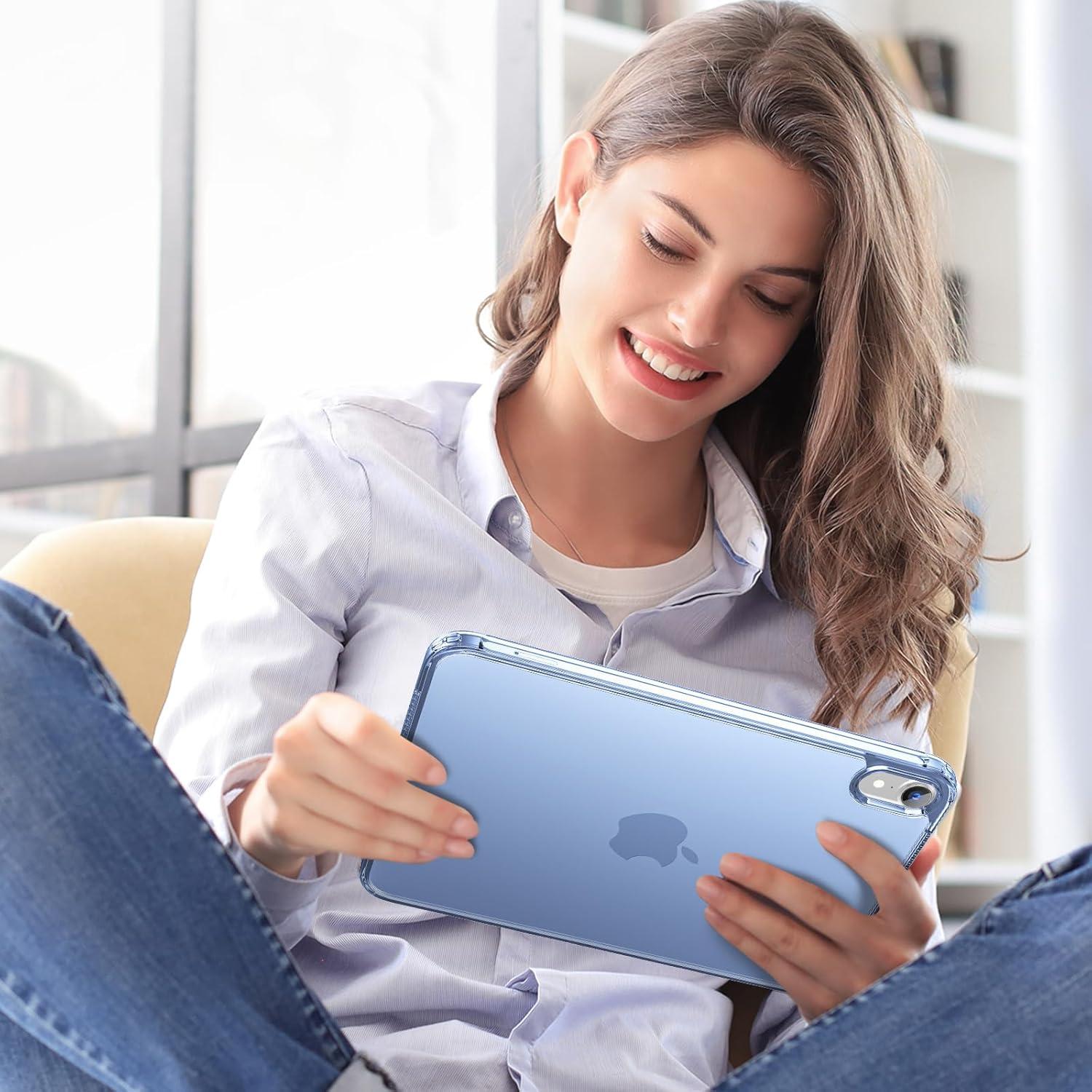 image:imageProCase Clear Case for iPad mini 7thA17 Pro 2024 Mini 6th Generation 83 2021 Slim Light Transparent AntiYellow Back Cover for iPad mini 7 6 83 Inch CleargreyClearnavy