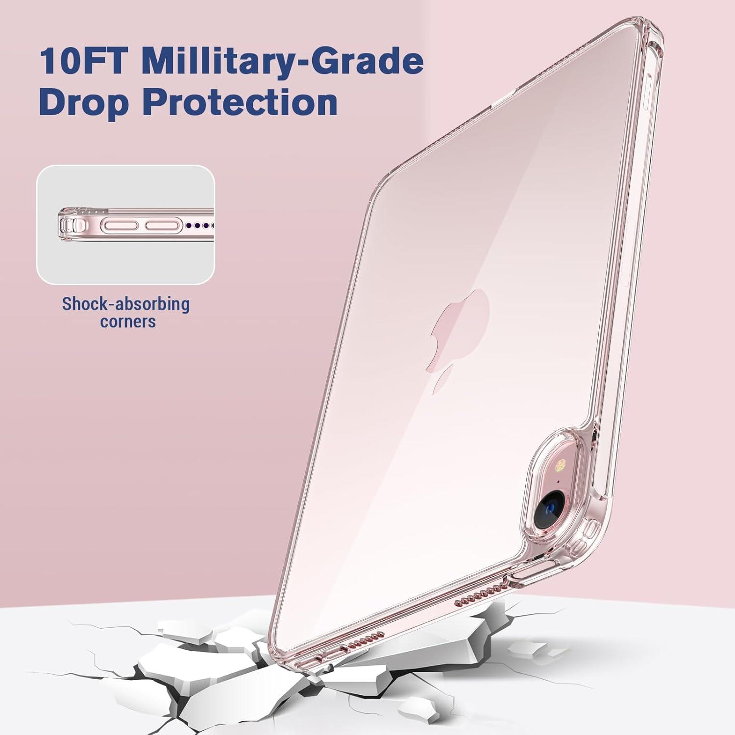 image:imageProCase Clear Case for iPad mini 7thA17 Pro 2024 Mini 6th Generation 83 2021 Slim Light Transparent AntiYellow Back Cover for iPad mini 7 6 83 Inch CleargreyClearpink