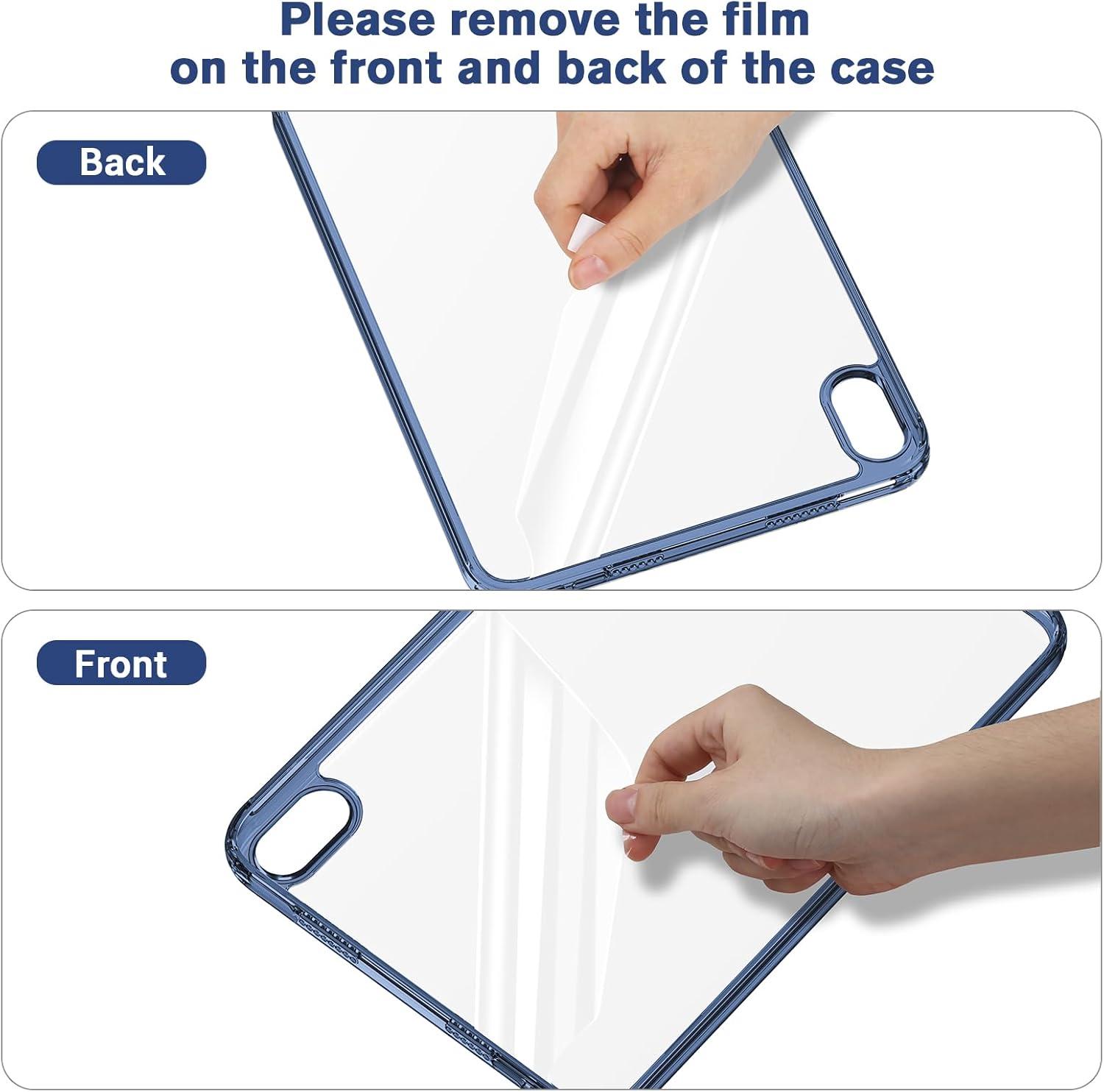 image:imageProCase Clear Case for iPad mini 7thA17 Pro 2024 Mini 6th Generation 83 2021 Slim Light Transparent AntiYellow Back Cover for iPad mini 7 6 83 Inch CleargreyClearnavy