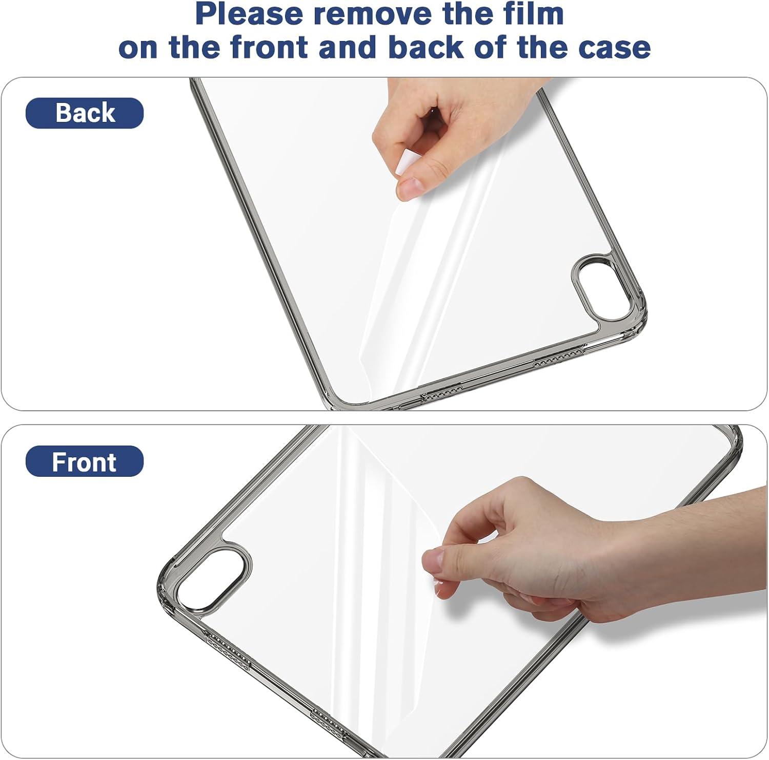image:imageProCase Clear Case for iPad mini 7thA17 Pro 2024 Mini 6th Generation 83 2021 Slim Light Transparent AntiYellow Back Cover for iPad mini 7 6 83 Inch CleargreyCleargrey