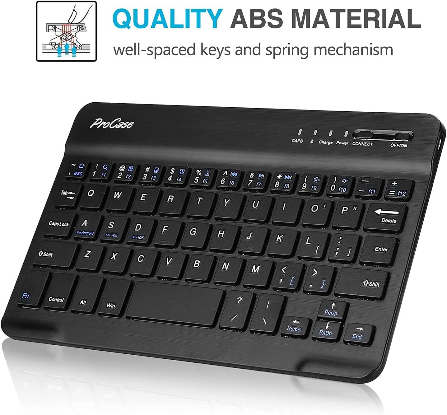 image:imageProCase Keyboard Case for iPad mini 7 A17 Pro 2024 iPad mini 6 2021 Detachable Wireless Keyboard Protective Cover Cases for 83 Inch iPad mini 7th 6th Generation Gen Keyboard Case Black