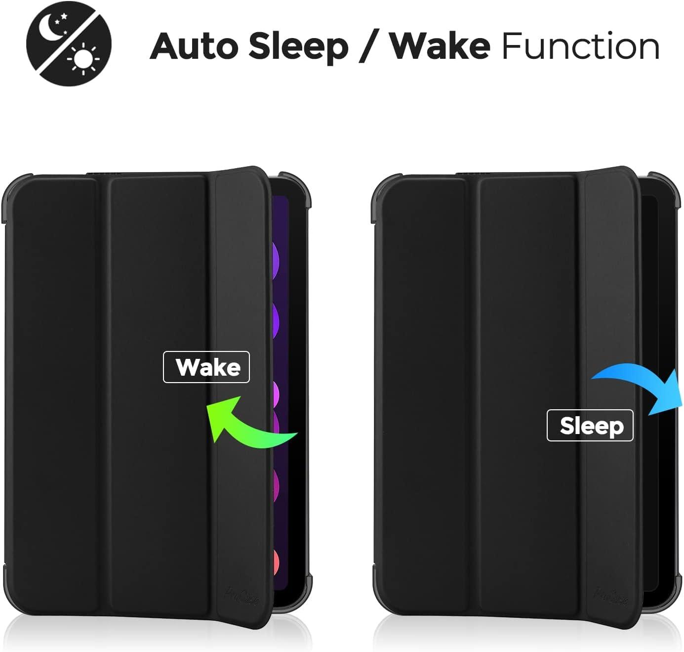 image:imageProCase Smart Case for iPad mini 7 A17 Pro 2024iPad Mini 6 2021 83 Inch iPad mini 7th6th Gen Case Hard Back Cover for iPad mini 83 7th Gen A2995A2996A29936th Gen A2567 A2568 A2569 NavyBlack