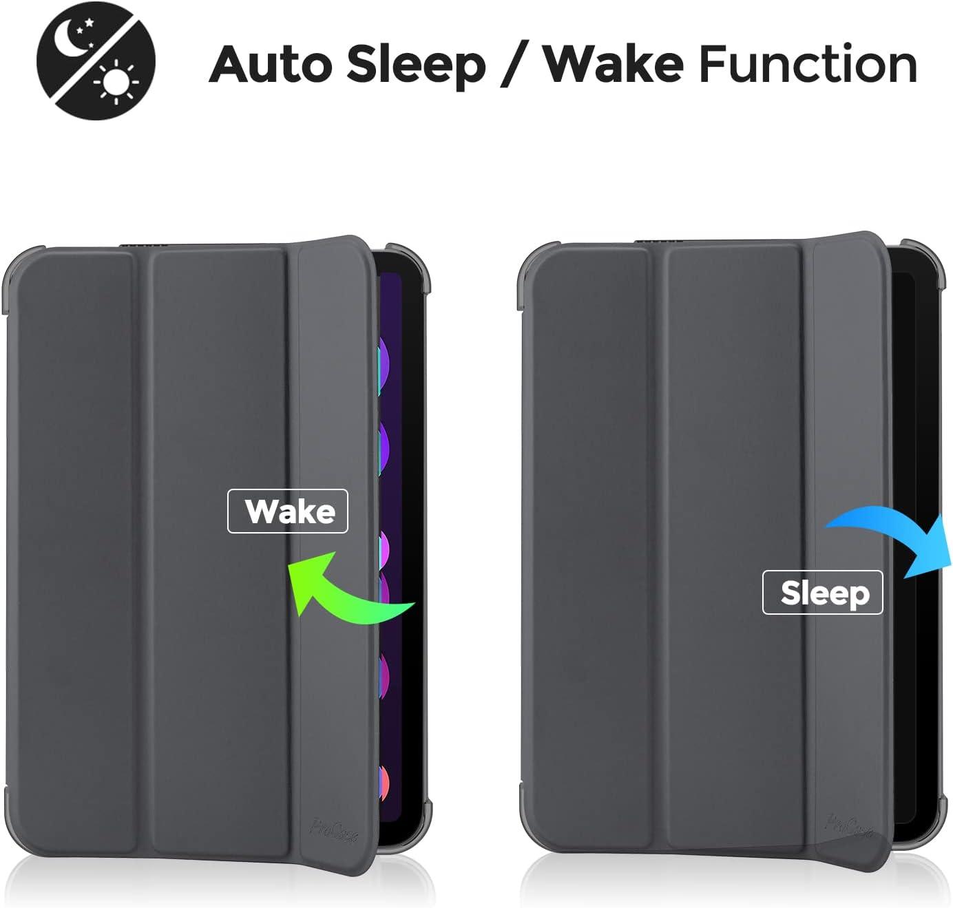 image:imageProCase Smart Case for iPad mini 7 A17 Pro 2024iPad Mini 6 2021 83 Inch iPad mini 7th6th Gen Case Hard Back Cover for iPad mini 83 7th Gen A2995A2996A29936th Gen A2567 A2568 A2569 NavyGrey