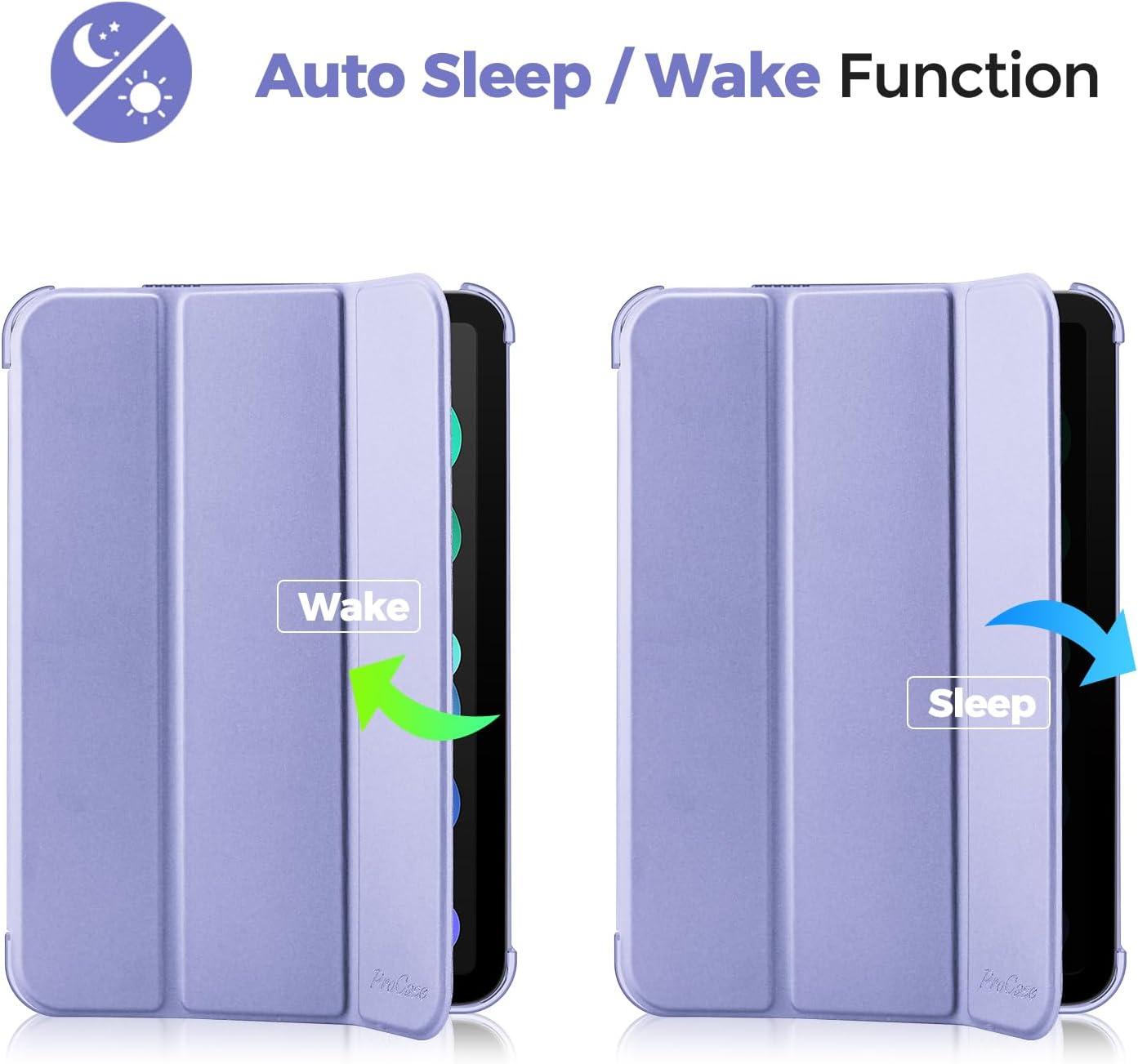 image:imageProCase Smart Case for iPad mini 7 A17 Pro 2024iPad Mini 6 2021 83 Inch iPad mini 7th6th Gen Case Hard Back Cover for iPad mini 83 7th Gen A2995A2996A29936th Gen A2567 A2568 A2569 NavyLightpurple