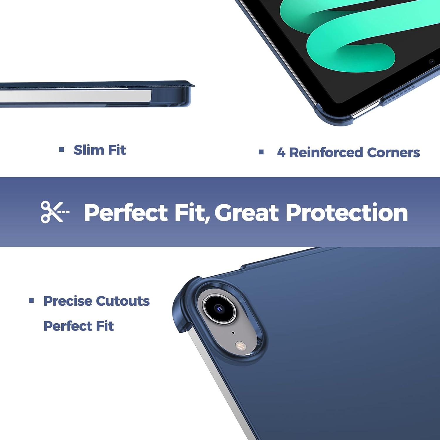 image:imageProCase Smart Case for iPad mini 7 A17 Pro 2024iPad Mini 6 2021 83 Inch iPad mini 7th6th Gen Case Hard Back Cover for iPad mini 83 7th Gen A2995A2996A29936th Gen A2567 A2568 A2569 NavyOceanblue