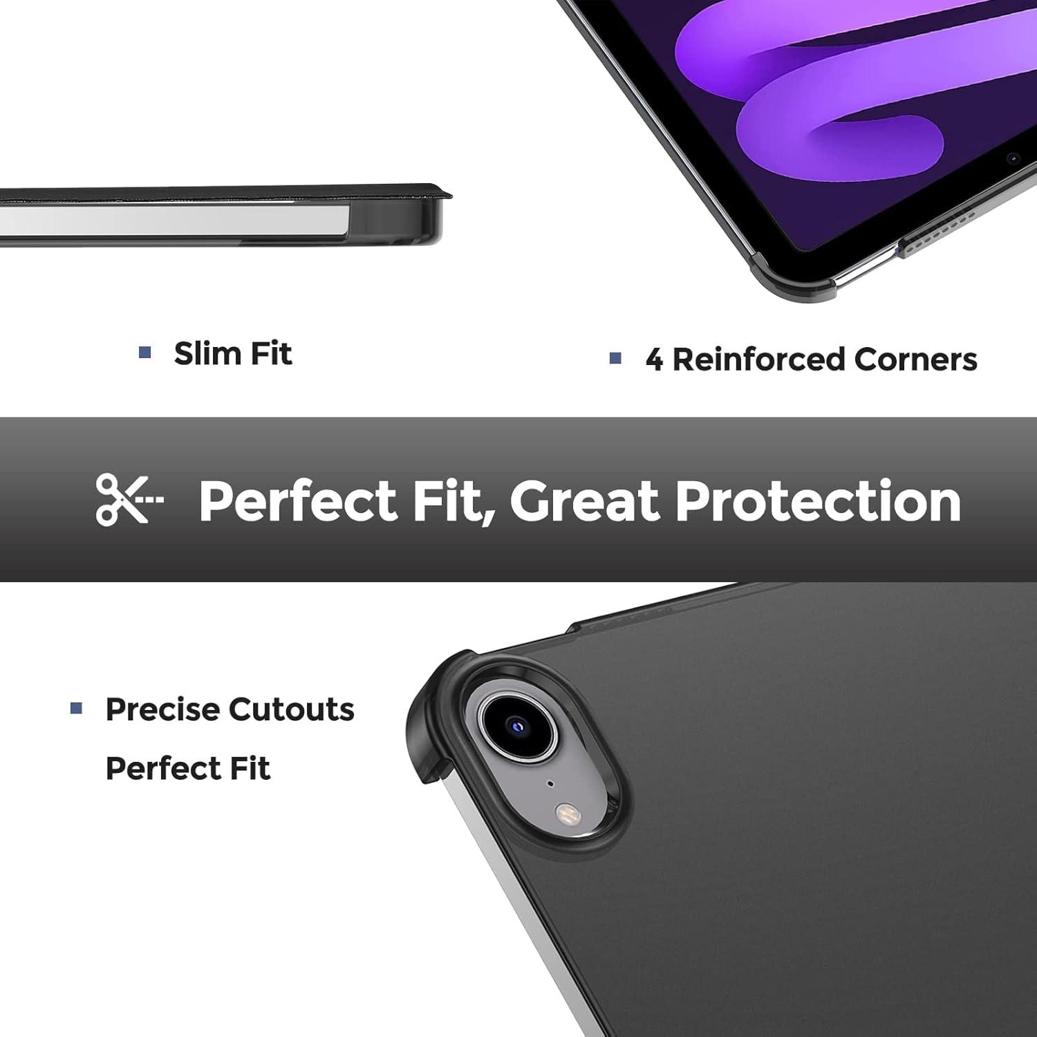 image:imageProCase Smart Case for iPad mini 7 A17 Pro 2024iPad Mini 6 2021 83 Inch iPad mini 7th6th Gen Case Hard Back Cover for iPad mini 83 7th Gen A2995A2996A29936th Gen A2567 A2568 A2569 NavyBlack