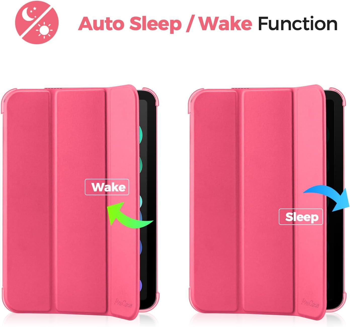 image:imageProCase Smart Case for iPad mini 7 A17 Pro 2024iPad Mini 6 2021 83 Inch iPad mini 7th6th Gen Case Hard Back Cover for iPad mini 83 7th Gen A2995A2996A29936th Gen A2567 A2568 A2569 NavyMelonpink