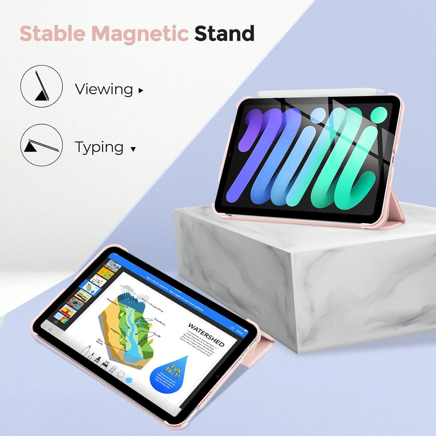 image:imageProCase Smart Case for iPad mini 7 A17 Pro 2024iPad Mini 6 2021 83 Inch iPad mini 7th6th Gen Case Hard Back Cover for iPad mini 83 7th Gen A2995A2996A29936th Gen A2567 A2568 A2569 NavyPink