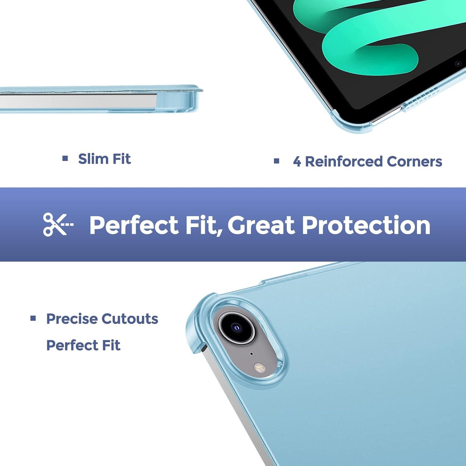 image:imageProCase Smart Case for iPad mini 7 A17 Pro 2024iPad Mini 6 2021 83 Inch iPad mini 7th6th Gen Case Hard Back Cover for iPad mini 83 7th Gen A2995A2996A29936th Gen A2567 A2568 A2569 NavySkyblue