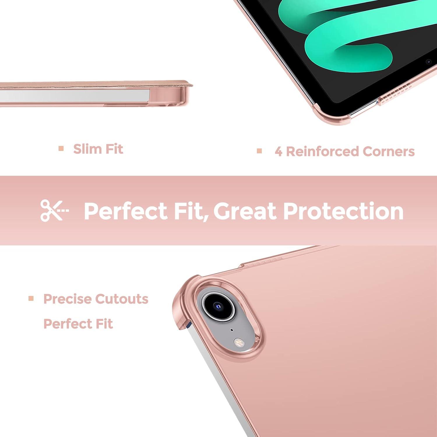 image:imageProCase Smart Case for iPad mini 7 A17 Pro 2024iPad Mini 6 2021 83 Inch iPad mini 7th6th Gen Case Hard Back Cover for iPad mini 83 7th Gen A2995A2996A29936th Gen A2567 A2568 A2569 NavyRosegold