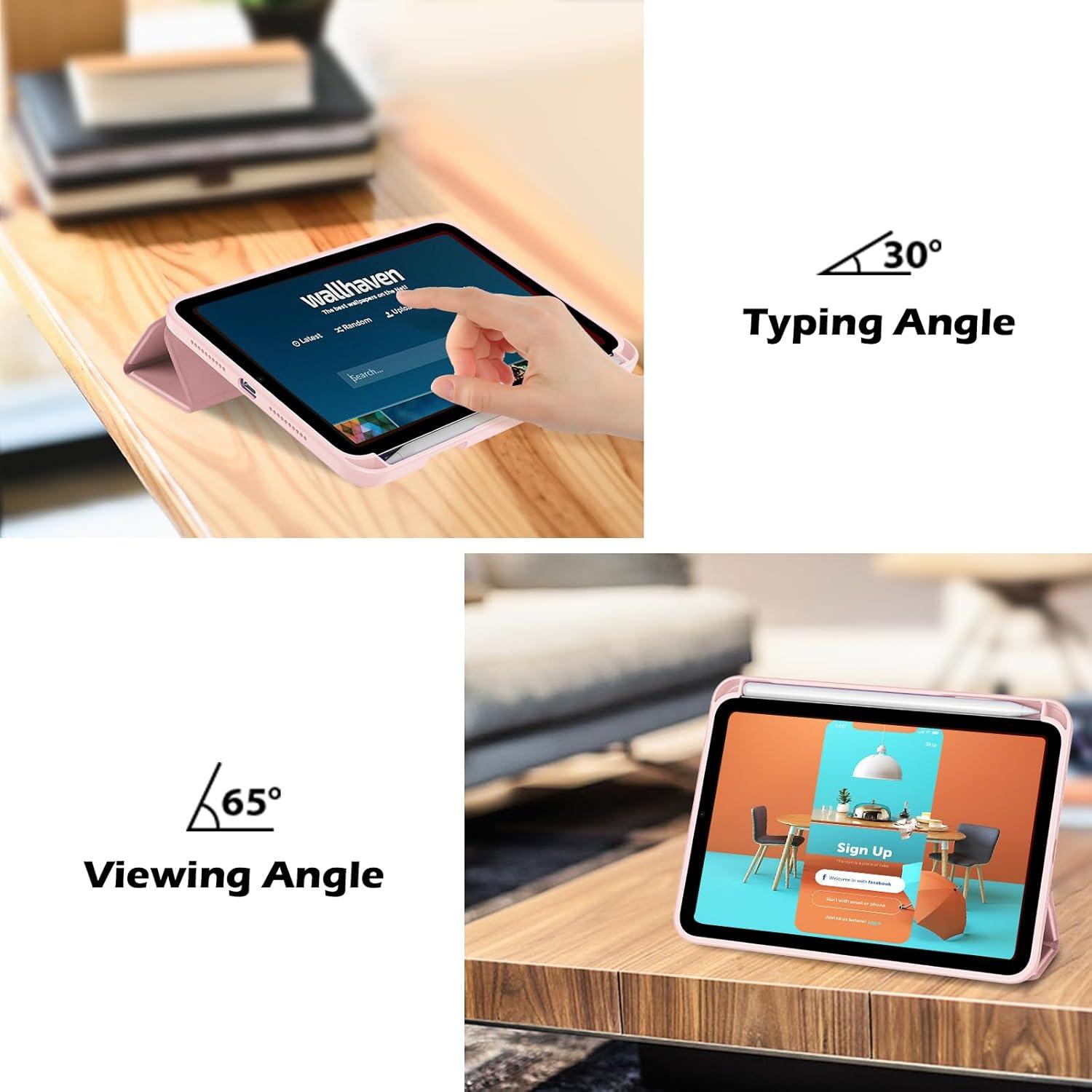 image:imageProCase Smart Case for iPad mini 7thA17 Pro 2024 Mini 6th Generation 83 2021 Protective Cover with Pencil Holder for iPad mini 7 6 83 Inch A2993 A2995 A2567 A2568 A2569 NavyPink