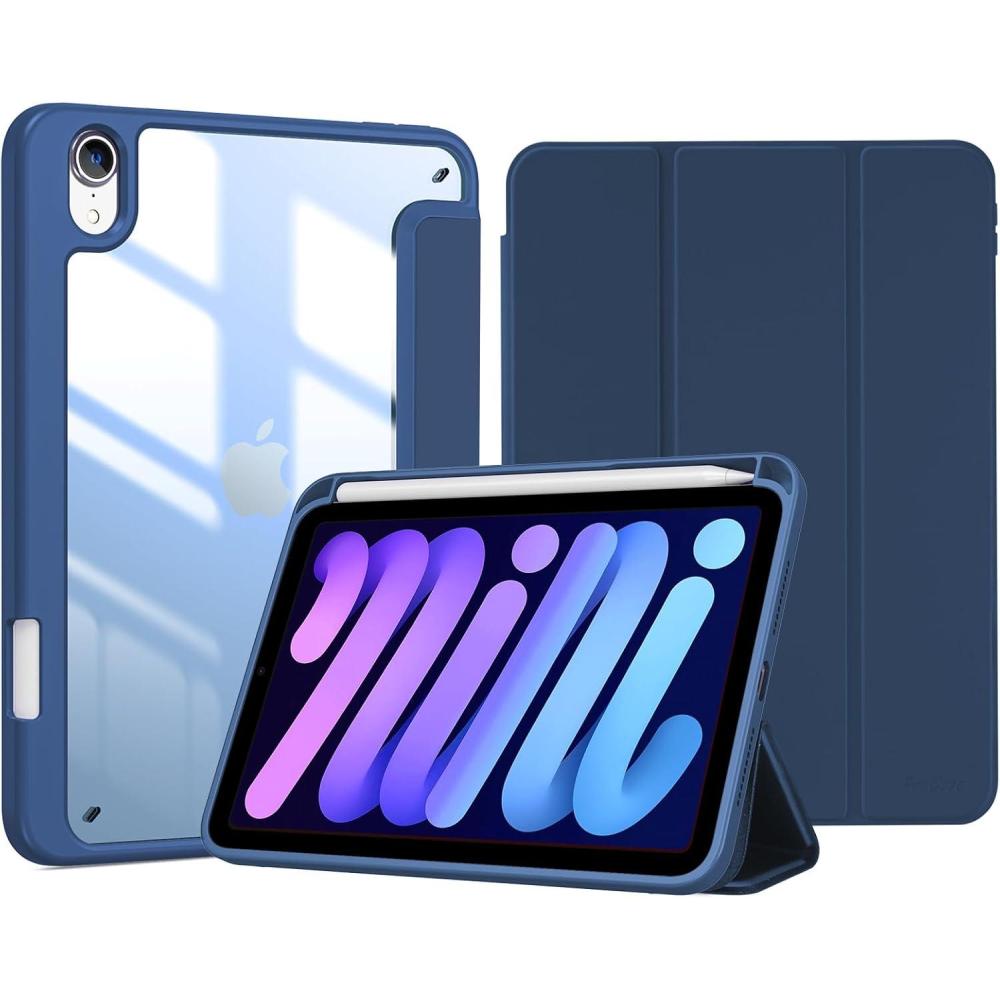 image:imageProCase Smart Case for iPad mini 7thA17 Pro 2024 Mini 6th Generation 83 2021 Protective Cover with Pencil Holder for iPad mini 7 6 83 Inch A2993 A2995 A2567 A2568 A2569 NavyNavy