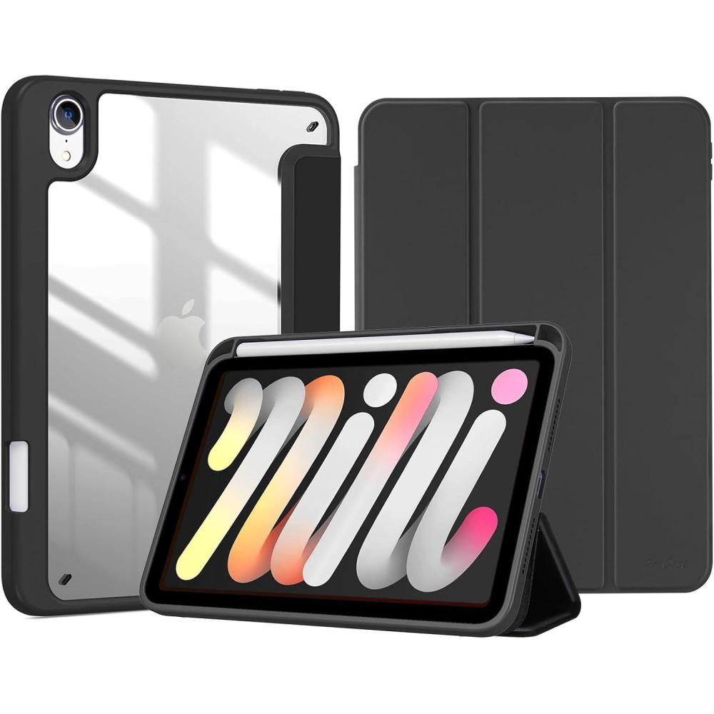 image:imageProCase Smart Case for iPad mini 7thA17 Pro 2024 Mini 6th Generation 83 2021 Protective Cover with Pencil Holder for iPad mini 7 6 83 Inch A2993 A2995 A2567 A2568 A2569 NavyBlack