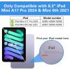 ProCase 2 Pack Screen Protector for iPad Mini 7 (A17 Pro) 2024 & Mini 6 2021 8.3 inch, Tempered Glass for iPad Mini 7th/6th Generation A2993 A2995 A2996, Case Friendly -Clear(1pack)