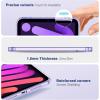 ProCase Clear Case for iPad mini 7th(A17 Pro) 2024 / Mini 6th Generation 8.3″ 2021, Slim Light Transparent Anti-Yellow Back Cover for iPad mini 7 6 8.3 Inch -Cleargrey(Clearpurple)