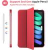 ProCase Smart Case for iPad mini 7 A17 Pro 2024/iPad Mini 6 2021 8.3 Inch iPad mini 7th/6th Gen Case, Hard Back Cover for iPad mini 8.3″ 7th Gen A2995/A2996/A2993/6th Gen A2567 A2568 A2569 -Navy(Red)