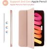 ProCase Smart Case for iPad mini 7 A17 Pro 2024/iPad Mini 6 2021 8.3 Inch iPad mini 7th/6th Gen Case, Hard Back Cover for iPad mini 8.3″ 7th Gen A2995/A2996/A2993/6th Gen A2567 A2568 A2569 -Navy(Rosegold)