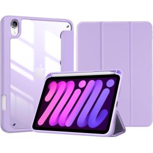 ProCase Smart Case for iPad mini 7th(A17 Pro) 2024 / Mini 6th Generation 8.3″ 2021, Protective Cover with Pencil Holder for iPad mini 7 6 8.3 Inch (A2993 A2995 A2567 A2568 A2569) -Navy(Purple)