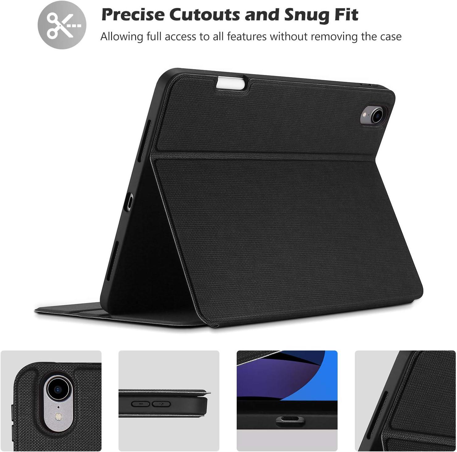 image:imageProCase Slim Case for iPad Air 11inch M4M3 20262025 amp M2 2024109 54th 20222020 Smart FolioStand Protective Cover with Pencil Holder for Air 7th6th5th4th Gen TealBlack
