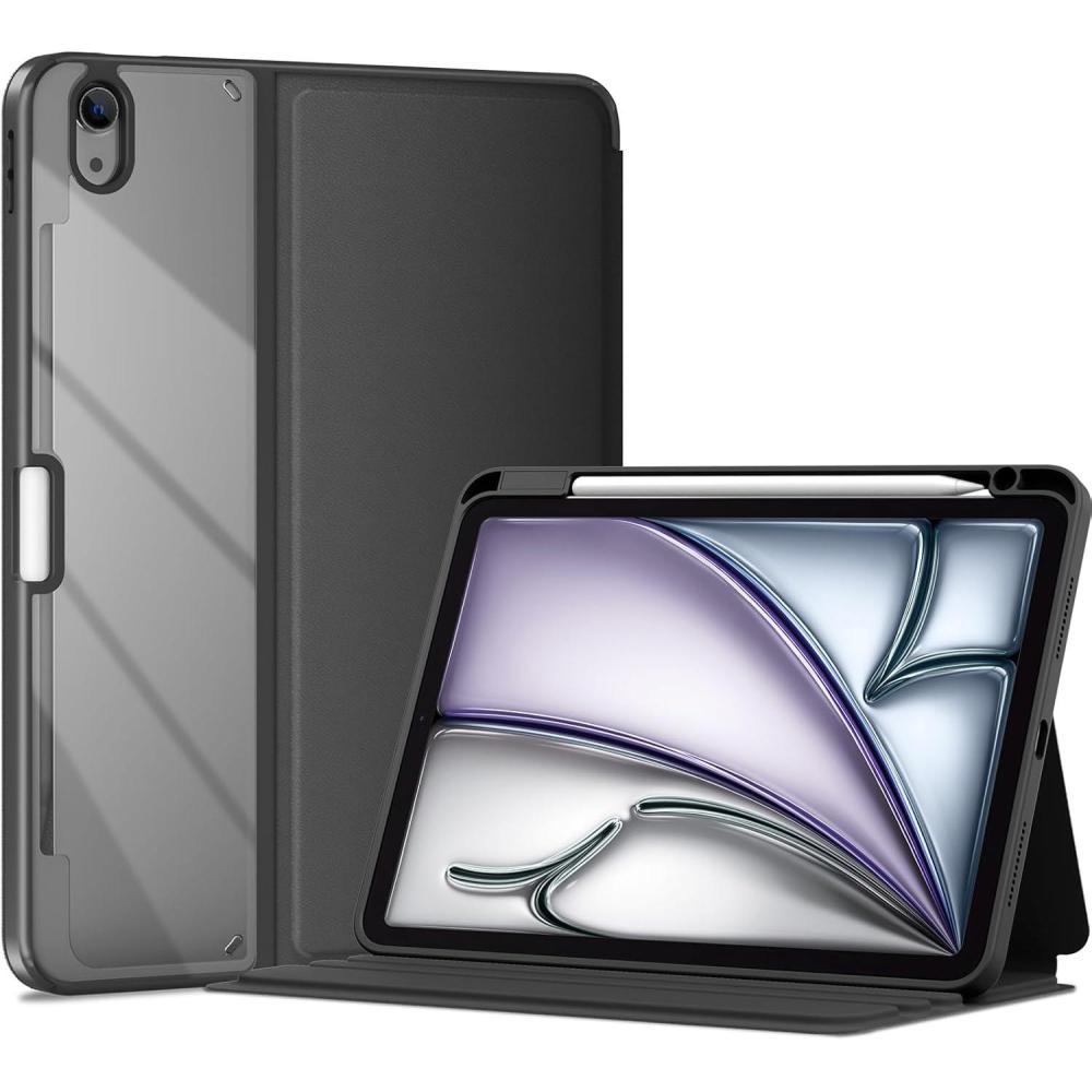 image:imageProCase Slim Case for iPad Air 11inch M4M3 20262025 amp M2 2024109 54th 20222020 Smart FolioStand Protective Cover with Pencil Holder for Air 7th6th5th4th Gen TealDarkBlack