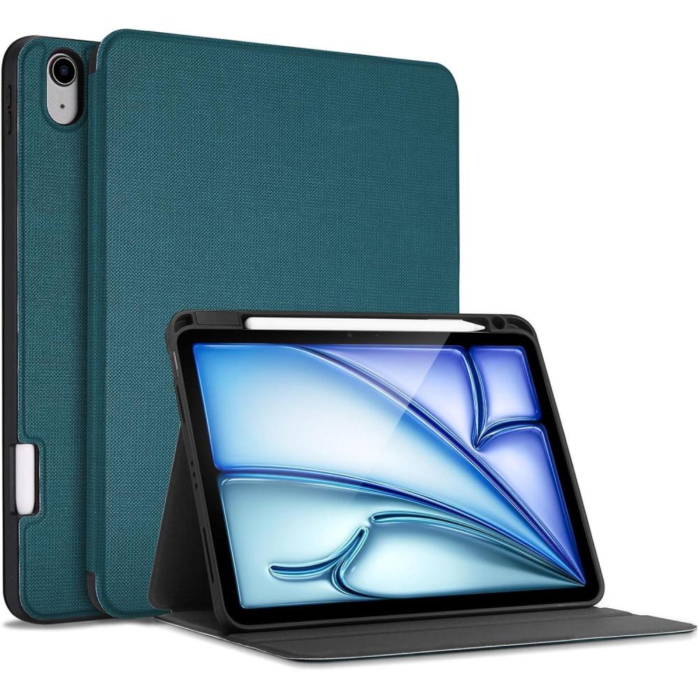image:imageProCase Slim Case for iPad Air 11inch M4M3 20262025 amp M2 2024109 54th 20222020 Smart FolioStand Protective Cover with Pencil Holder for Air 7th6th5th4th Gen TealTeal